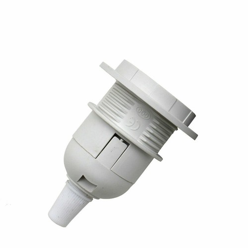 Plastic Holders Edison E27 White/Black Pendant Lamp Bulb Holder with Cord Grip - Picture 20 of 40