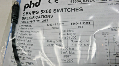 PHD 53624-1 Proximity Switch 536241 - Picture 2 of 5
