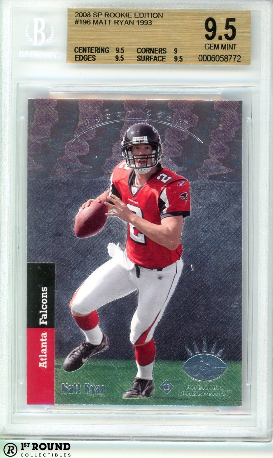Matt Ryan BGS 9.5: 2008 SP Rookie Edition (1993) Rookie No Cards Graded Higher