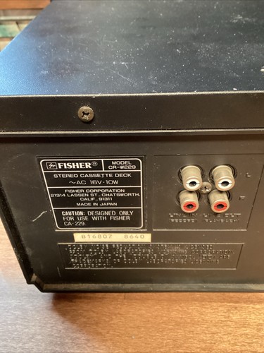 Studio-Standard By Fisher, Stereo Double Cassette Deck, CR-W229 Vintage -  Music - Picture 10 of 13