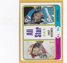 1974 TOPPS BASEBALL ALL STAR DICK ALLEN HANK AARON #332 EX+ *86369