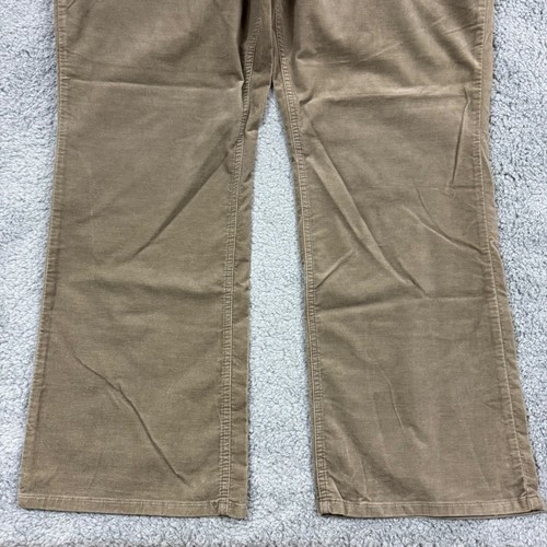 LL Bean Pants Womens 20 Regular Brown Velvet Straight Leg Stretch Pockets NWT - Picture 3 of 13