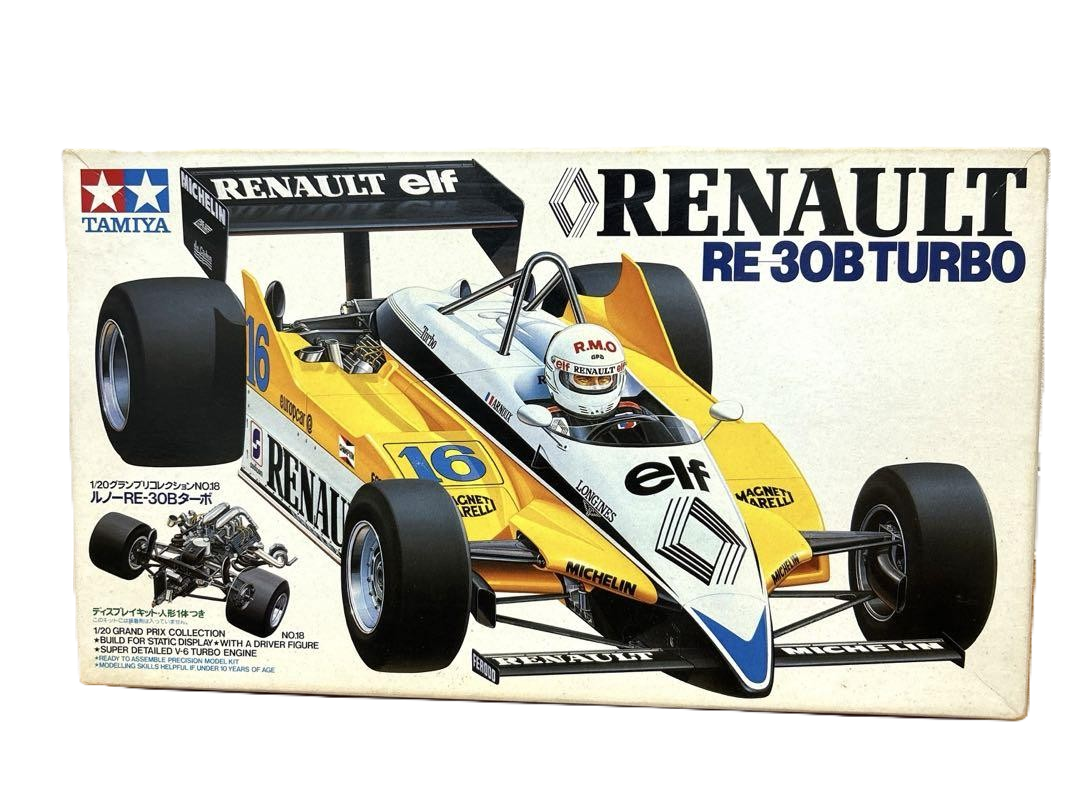 開封のみ タミヤ 1/20 ルノー RE-30B ターボ No.18 プラモデル Tamiya 1/20 Renault RE 30B Turbo Grand Prix Collection #18