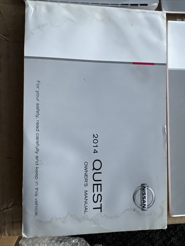 2014 Nissan Quest Owners Manual With Case OEM Free Shipping - Picture 2 of 3