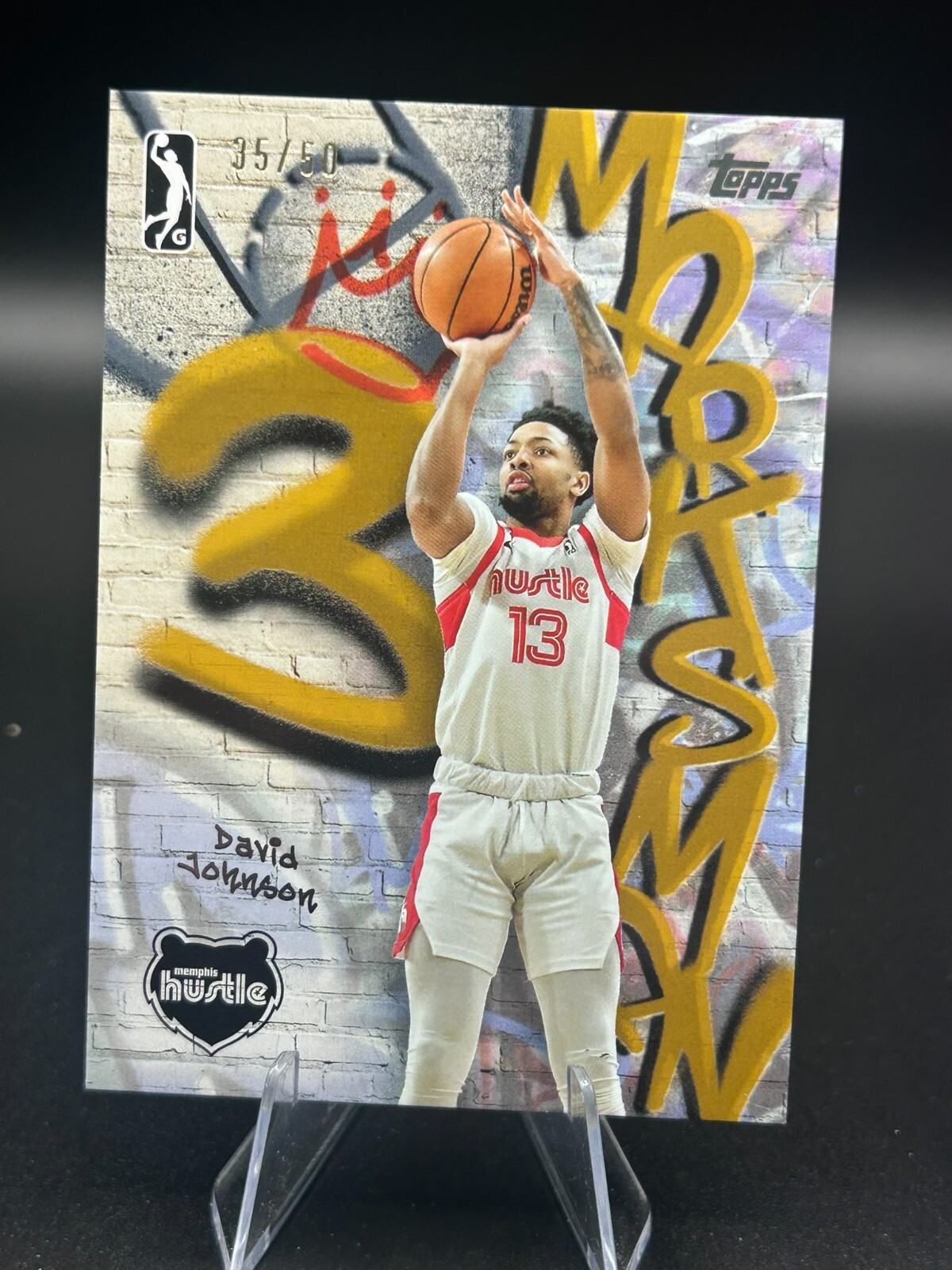 2024-25 Topps G League Marksman RARE GOLD /50 MM-23 David Johnson - Memphis Hust