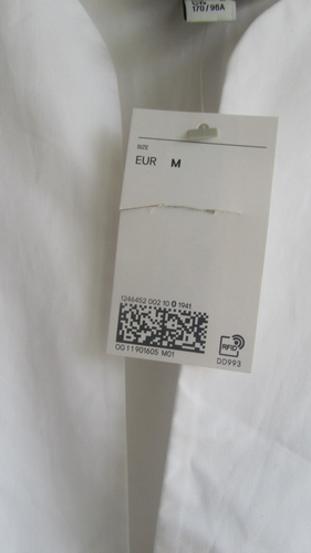 H&M edition white tuxedo oversize shirt size M £44.99 - Picture 3 of 5