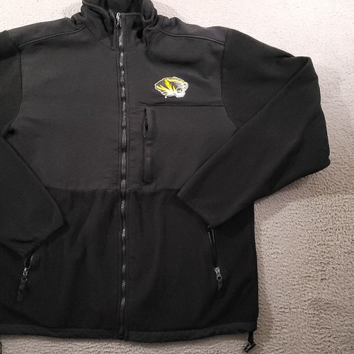 Chaqueta cortavientos Mizzou Tigers para hombre mediana negra cremallera completa polar Missouri U - Imagen 5 de 10