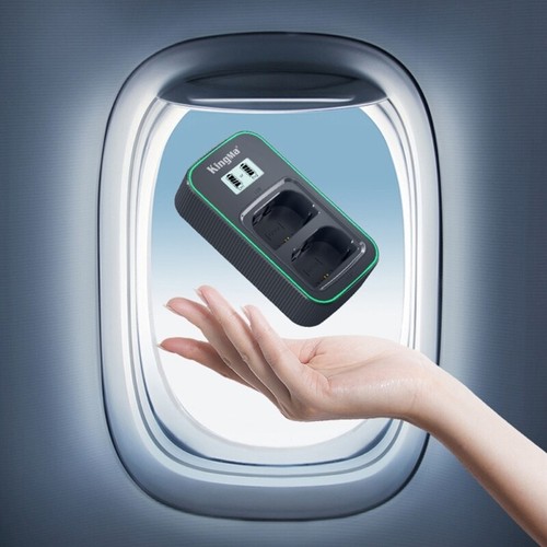 LP-E6 Battery Charger for R5 R6R7 R5C R5C 5D4 6D2 Two Slot Charging, LED Display - Afbeelding 6 van 8