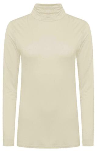 Womens Long Sleeve Polo Neck Top Ladies Polo neck Turtle Neck Top T shirt 8-26 - Picture 4 of 29