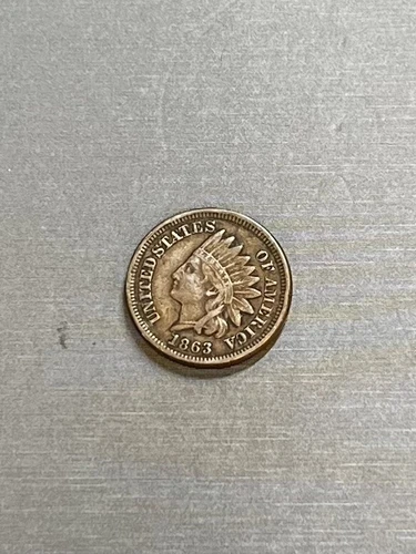 1863 Indian Head Cent Very Fine VF Coin Pretty Antique! Ships Today #288