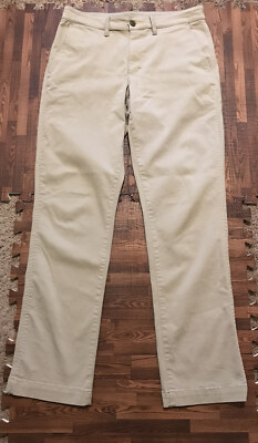 LL Bean Mens Standard Fit Stretch Pants 32x34 Cotton Poly Lycra 