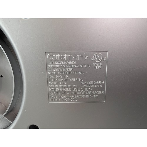 Cuisinart ICE-50BC Commercial Quality Ice Cream & Frozen Yogurt Maker Working - Picture 2 of 5