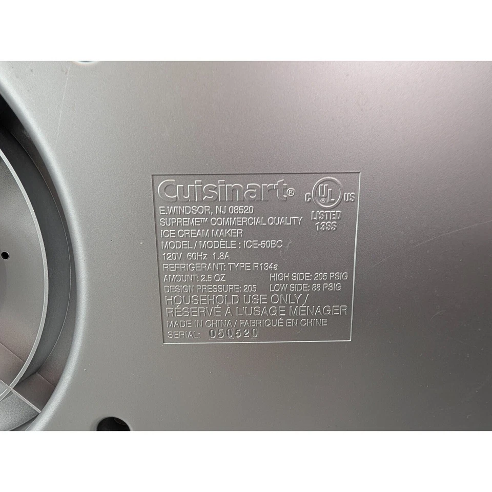 Cuisinart ICE-50BC Commercial Quality Ice Cream & Frozen Yogurt Maker Working - Image 2 of 4