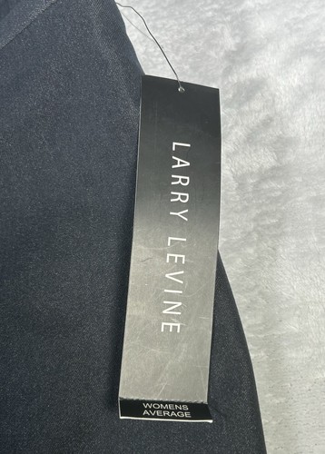 Larry Levine Dress Pants Womens 16 Dark Navy Flat Front Wide Leg NWT Preppy Work - Picture 12 of 15