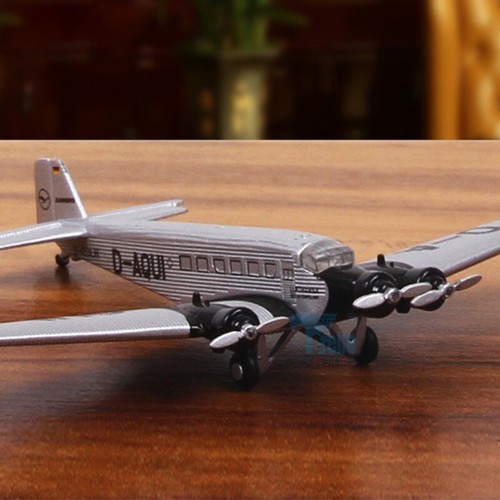Modellino militare pressofuso in lega scala 1:250 Junkers JU52-3M aereo da trasporto - Foto 10 di 10