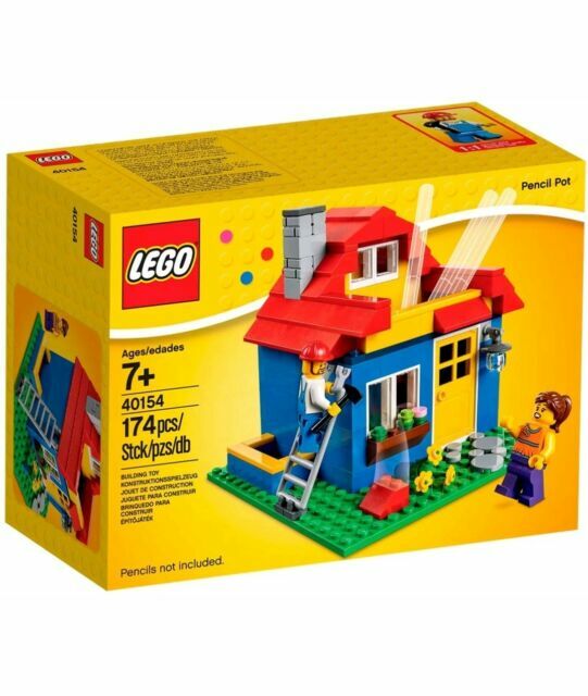 LEGO Pencil Pot House With 2 