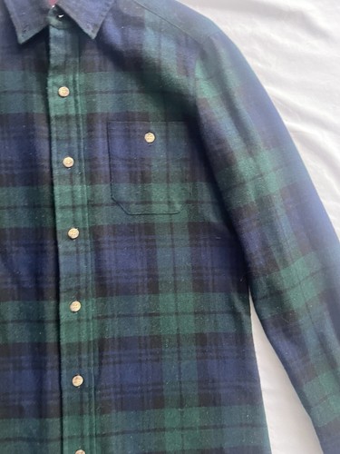 Nell Flowers Blue Green Tartan Wool Dress Academia Old Money Collegiate - Picture 3 of 6