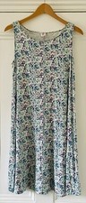 Liberty X Uniqlo Women’s Blue Ditsy Floral Sleeveless Jersey Dress M UK 12 EU 40