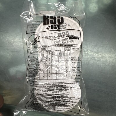 NiOSH Moldex R95 Particulate Filter For Oil And Non-Oil Based Particulates, 8970
