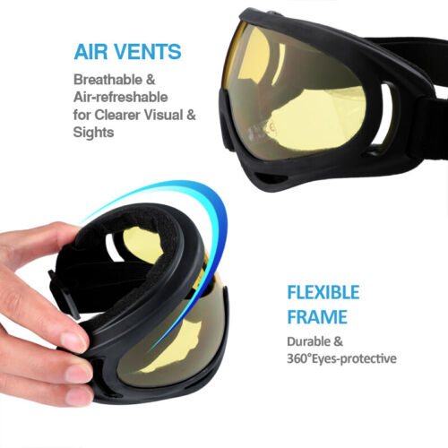 2xWinter Sports Snow Goggles Windproof Ski Snowboard Skate Sunglasses +Earmuffs - Picture 36 of 46