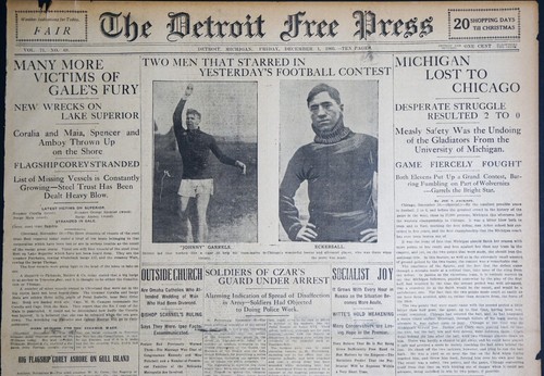 1905 Detroit Newspaper Pages - Chicago Defeats Yost's Michigan Football Team - Picture 2 of 6