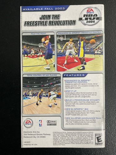Madden NFL 2004 Nintendo Gamecube Instruction Manual Only - Picture 2 of 2