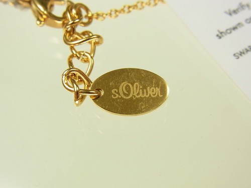 Bellissimo collier s.OLIVER in acciaio inox dorato con cristalli Swarowski - Foto 6 di 8