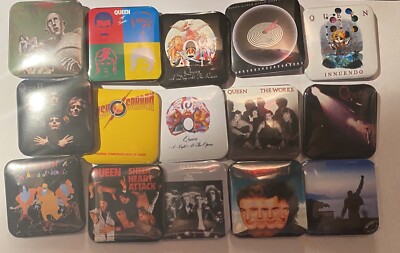 Queen - Pins Badge Buttons, Freddie Mercury, Brian May