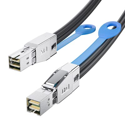 12G External Mini SAS HD SFF-8644 to SFF-8644 Cable, 100 Ohms 1 Meter(3.3ft)