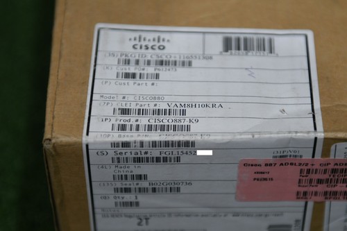 "Brand New" CISCO CISCO887-K9 887 ADSL2+ POTS Router - 1YrWty - Picture 2 of 2