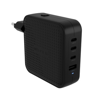 Hyper  HyperJuice 100W USB-C GaN Reise-Ladegerät (3C+1A) - Schwarz