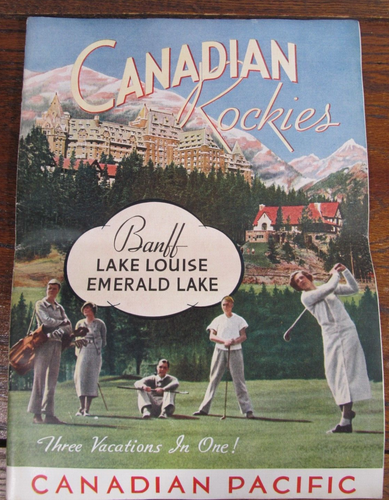 Canadian Pacific Rockies 1936 Advertising Travel Booklet w Map
