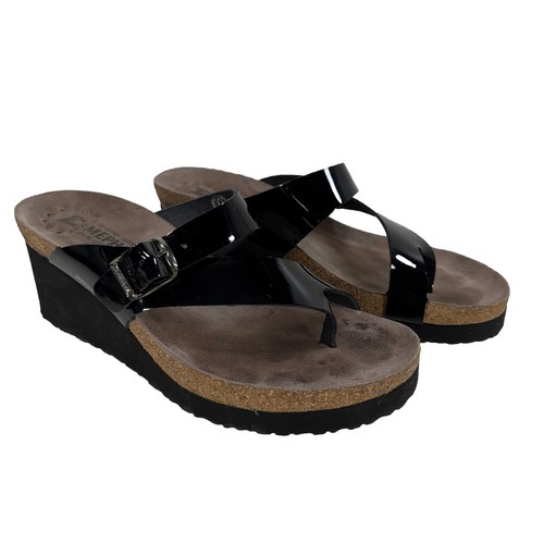 Mephisto Sandal triple buckle strap Brown Leather Men display picture 3