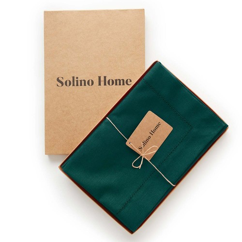 Solino Home Cotton Linen Hemstitch Dinner Napkins 20" for Summer Dining Set of 4 - Picture 51 of 99