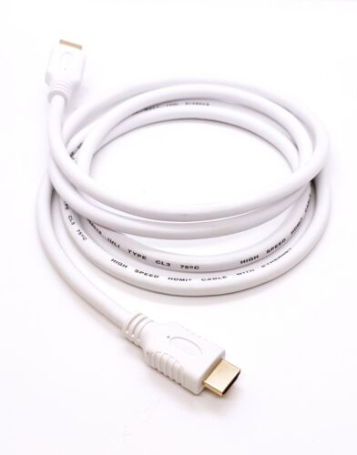 HDMI 2.0 de alta velocidad de 3 pies con cable Ethernet 4K@60Hz 28 AWG CL3 color blanco - Imagen 2 de 2