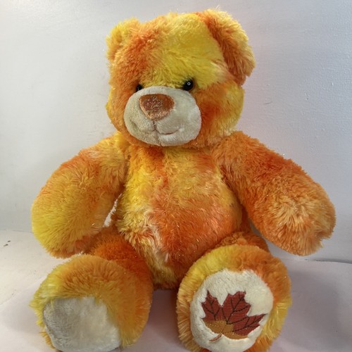 Build A Bear A Friend Fur All Seasons Autumn Leaf Orange Sparkle Plush 2007 - Picture 7 of 11