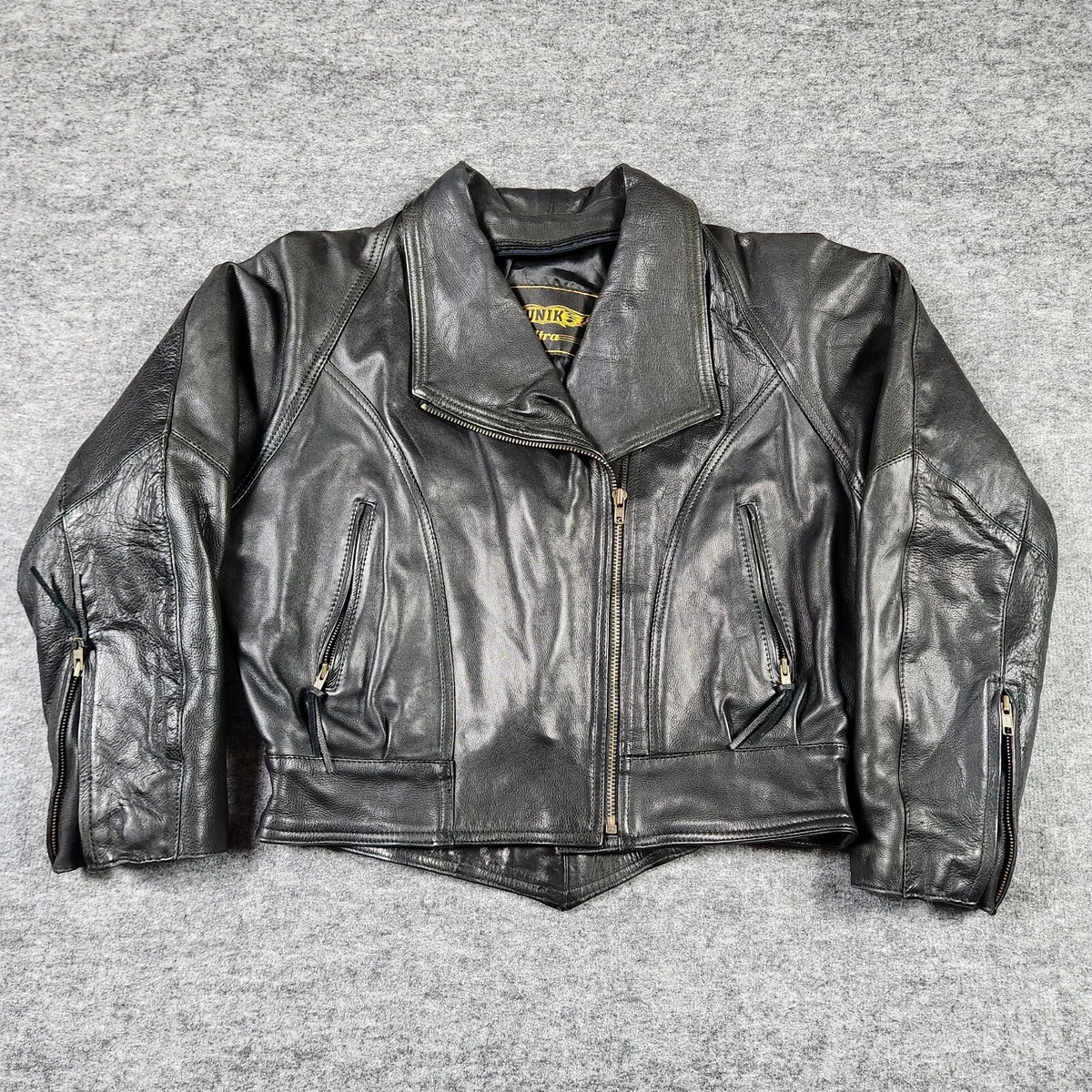 Women's unik clearance leather motorcycle jacket
