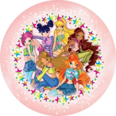 Cialda WINX RETTANGOLARE / ROTONDA Torta Ostia con NOME