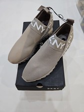 DKNY Ashton knit slip on Womens trainers / sneakers, UK size 5.5 Warm Grey