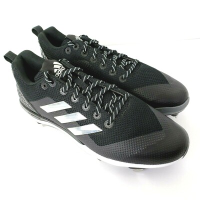 Adidas PowerAlley 5 Mens Size 13 Black Silver White Baseball Adidas PowerAlley 5 Mens Size 13 Black Silver White Baseball