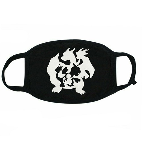 Handmade Anime Cartoon Inspired Expression New Cotton Face Mask Cover - Black - Picture 63 of 90