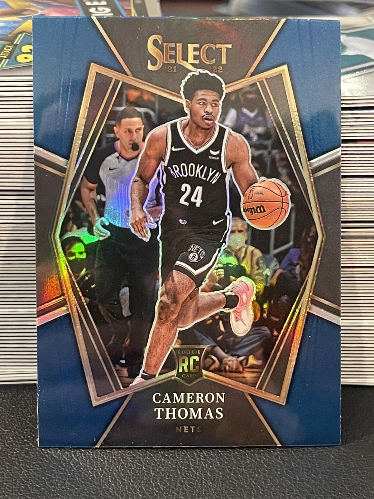 Cameron Thomas RC #126 Blue Silver Prizm Premier 21-22 Panini Select Rookie