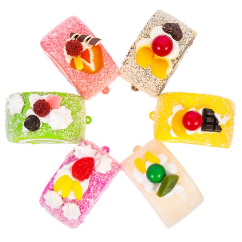 6Pcs Showcase Colored Birthday Party Lifelike Cake Models Decor Bakery - Zdjęcie 9 z 12