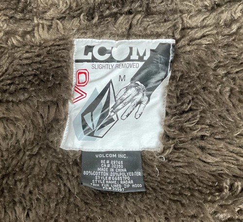 Vintage Volcom leicht entfernter Kunstfell Hoodie All Over Grafik Medium - Bild 13 von 15
