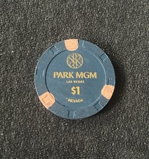 Park MGM Hotel & Casino * 1$ Poker Chip Jeton * Las Vegas * Strip * Boulevard