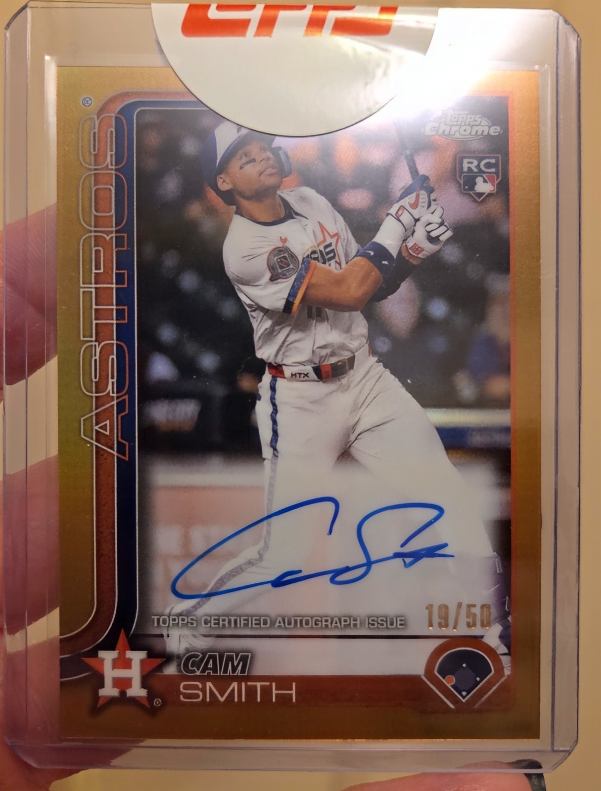 2025 Topps Chrome - Rookie Autographs Cam Smith #RA-CAM Gold Refractor /50