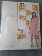 New Foil Fringe Backdrop 3 Piece Set of 12" x 4' Decor