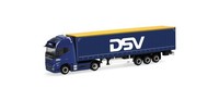"Herpa 320818 - 1:87 Volvo FH GL XL 2020 Electric Gardinenplanen-Sattelzug \"Dsv\""