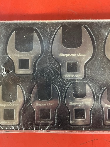 NUEVO JUEGO DE LLAVES DE PIE DE CUERVO MÉTRICAS SNAP-ON 210FCOMA 10 piezas 3/8 pulgadas - NUEVO - Imagen 4 de 6