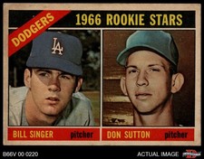 1966 Topps Venezuelan #288 Don Sutton / Bill Singer Dodgers RCs RC HOF 4 - VG/EX